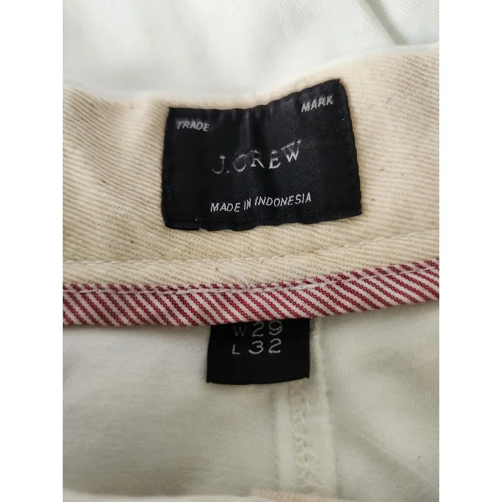 NWT J. Crew Men's 770™ Straight-fit stretch chino pant White 29/32